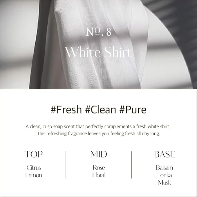 hetras Premium Reed Diffuser Set 16.9 fl.oz. 1 Pack | White Shirt - Clean Linen Scent | Long-Lasting Luxury Fragrance with 10 Reed Sticks for Home & Office | Gifts for Loved One