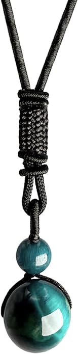 Crystal Necklaces for Women Men, Tigers Eye Amethyst Obsidian Pendant for Protection, Crystals and Healing Stones Necklace Jewelry for Spiritual