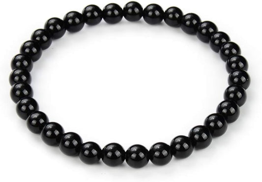 Adabele 1pc Natural Stretch Gemstone Bracelet 6mm (0.24 Inch) Bead 7" 7.5" 8 inch Healing Crystal Quartz Energy Chakra Jewelry Women Birthday Gift