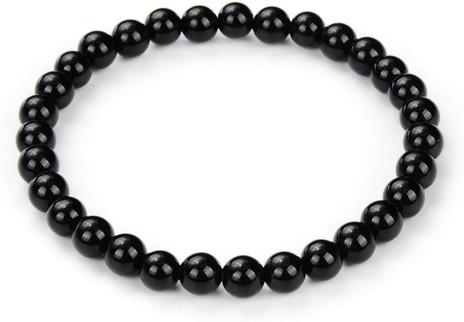 Adabele 1pc Natural Stretch Gemstone Bracelet 6mm (0.24 Inch) Bead 7" 7.5" 8 inch Healing Crystal Quartz Energy Chakra Jewelry Women Birthday Gift