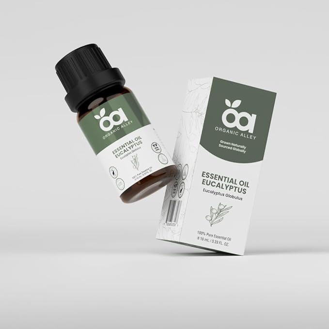 Eucalyptus Essential Oil by Organic Alley | 100% Pure & Revitalizing Aromatherapy - Breathe Easy & Refresh Your Senses with Eucalyptus Globulus | Natural Well-Being (0.33 Fl Oz)