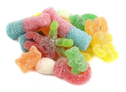 Halloween ASSORTIT Premium Unwrapped Fun Sour Gummy Mix Candy Bulk Variety Pack 4.4 Lbs - Assorted Bulk Candies Tropical Fruit Gummies, Perfect For Parties And Candy Buffets (70.4 oz) Multi Shaped
