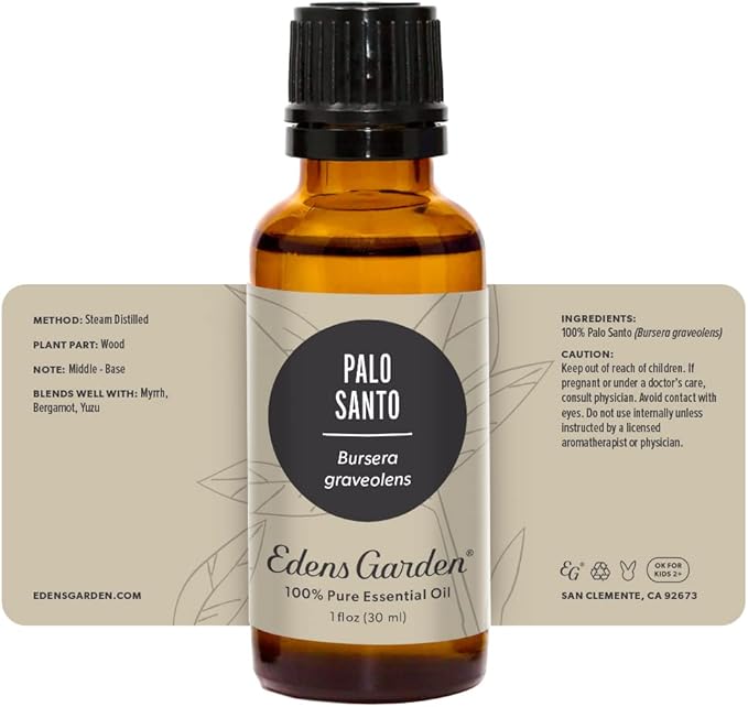 Edens Garden Palo Santo Essential Oil- 100% Pure Premium Grade, Undiluted, Natural, Therapeutic, Aromatherapy, The Best for Diffuser, Skin, Face, Candle 30 ml (1 fl oz)
