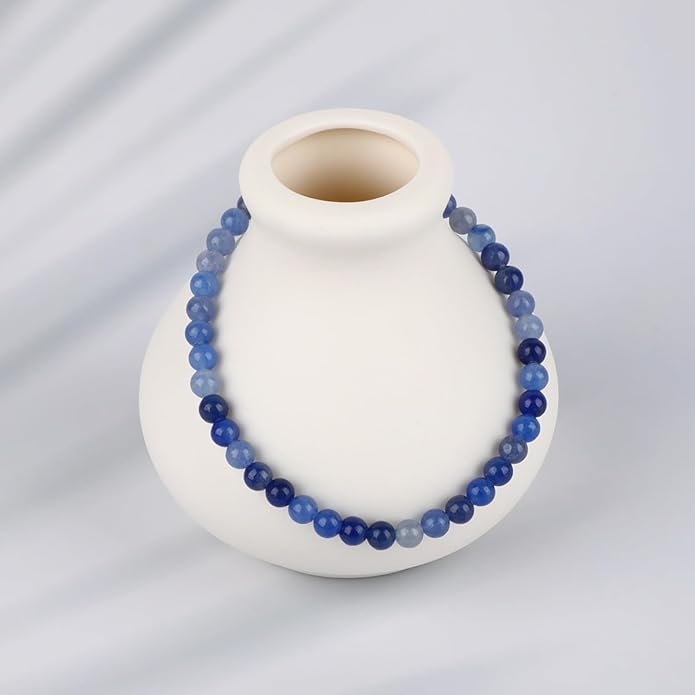 LPBeads Handmade Natural Gemstone Stretch Elastic Bracelet Healing Crystal Round Stone Beads Jewelry Gifts for Women Men