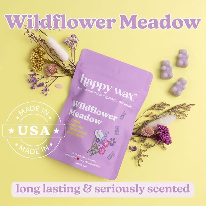 Happy Wax Spring Scented Soy Wax Melts (8oz Pouch) (Wildflower Meadow)