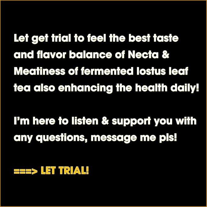 Fermented Lotus Leaf Tea Bags – Lower Blood Pressure, Reduce Cholesterol & Detox Cleanse – Flavor Balance of Nectar & Meatiness - Herbal Loose Leaf Tea Bag in Pyramid with Dipping String