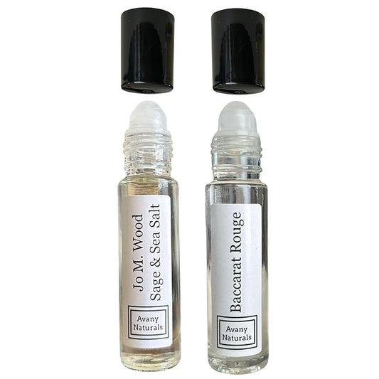 Designer Inspired Fragrance Set for Women - Alcohol-Free Roll On Perfume for Mature Feminine Vibe 2 Pc 10ml (Set #15)