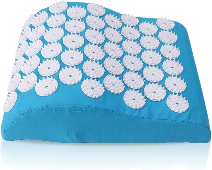 Acupressure Pillow,Sponge Massage Cushion Promote Blood Circulation Acupressure Mat for Muscle Pain & Headache(Blue)