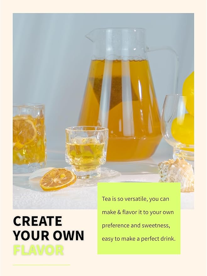 TeeLux Sweet Iced Tea Bags, Green Tea Blended with Natural Sweet Tea, Quart-Sized Refreshing Iced Green Tea, Zero Sugar, 30 Count