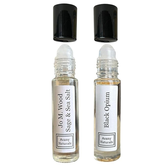 Fragrance Sampler Set Woman - Perfumed Body Oil, Mini Perfume, Rollerball Fragrance Oil, Travel Size Cologne, 2 pc Duo (Set #3)
