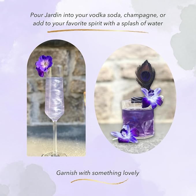 Jardin 3 Pack Lavender Infused Mixer for Cocktail and Mocktail - Premium Mixer - Non Alcoholic, Non GMO, Gluten Free, Keto (25.4oz)