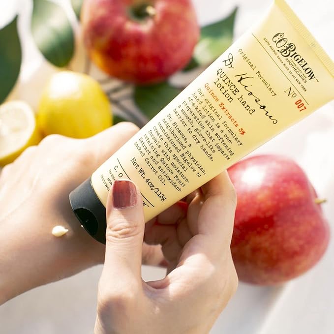 C.O. Bigelow Dr. Hiosous Hand Lotion, Deep Hydration Hand Cream with Shea Butter, Quince Extract, Carrot Oil, Moisturizing Lotion for Dry Skin, 4 oz