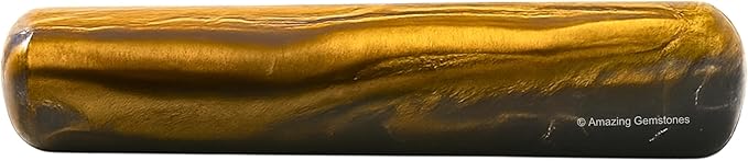 Amazing Gemstone Tiger Eye Crystal Wand Massage Stick - Pelvic Wand Gua Sha for Adults - Crystals and Healing Stones Massage Wands for Adults Gifts (Smooth)