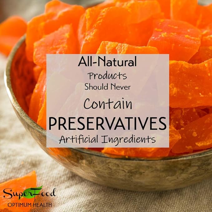 Gerbs Lightly Sweetened Dried Papaya Cubes 4 lbs. | Unsulfured, No Additives, Resealable Bag | Naturally Sweet & Chewy | Top 14 Allergen-Free