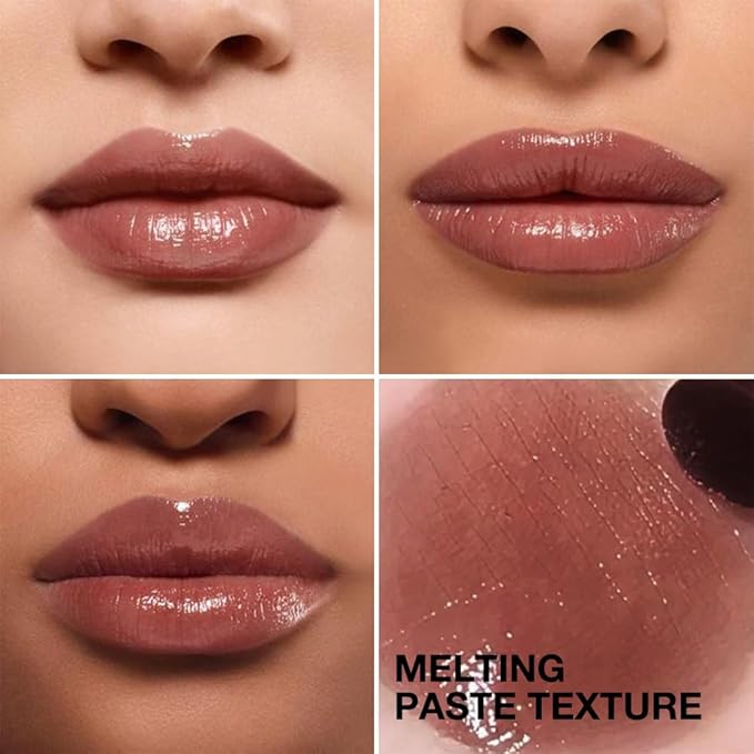 2Pcs Black & Pink Honey Lipstick Tinted Lip Balm, Sheer Hydrating Lip Stain for All Skin Tones, Natural Lightweight Lips Gloss Makeup for Women, Vegan & Cruelty-Free