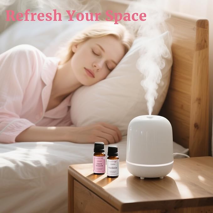 Floral Fragrance Oils, Aromtopia Flowers Essential Oils for Diffusers for Home, 6x10ml, Fragrance Oil for Candle Soap Making, Lavender, Rose, Gardenia, Cherry Blossom, Jasmine, Neroli