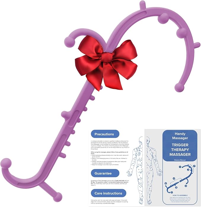 Deep Tissue Back & Neck Massager - Back Massager Stick for Pain Relief, Muscle Knot Remover, Trigger Point Massage Tool for Full Body, Shoulders, Legs - Pressure Point Massage Tool