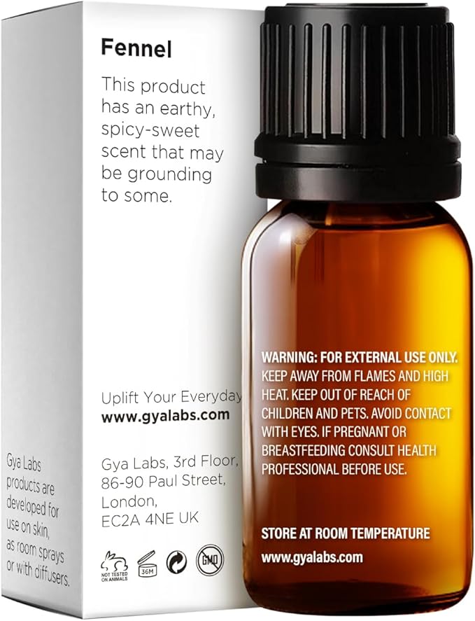 Gya Labs Fennel Essential Oil - 0.34 Fl Oz - for Hair, Skin, Diffuser, Aromatherapy & DIY Candle Making Scent