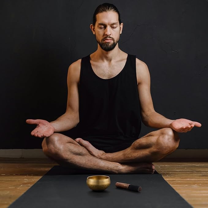 Tibetan Singing Bowl Set (3.15 Inch, copper) - Hand-Hammered, Perfect for Sound Bath, Yoga & Meditation Stress Relief, Comes with Gift Box, Free Palo Santo Wood + California White Sage