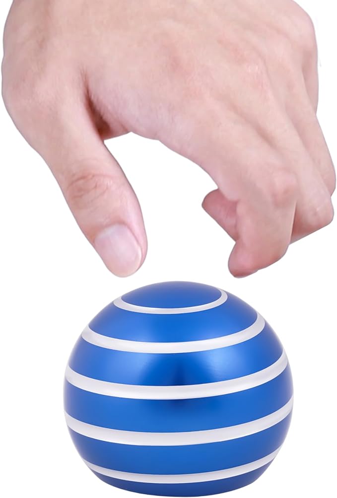 Desk Toys for Fidget Kinetic Cool-Gadgets: 180 Seconds Spinning Toy, Cool-Stuff Thing for Adult Teen Children Kid, Optical-Illusion Stress-Relief Gifts Ball for Man Women Home Office School Christmas
