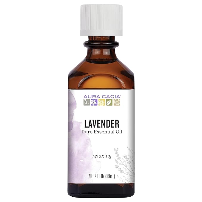 Aura Cacia Lavender Essential Oil, 100% Pure Lavandula Angustifolia Oil - Aromatherapy for Diffusers, Body Care, Skincare, Custom Blends | 2 Fl Oz (Pack of 1)