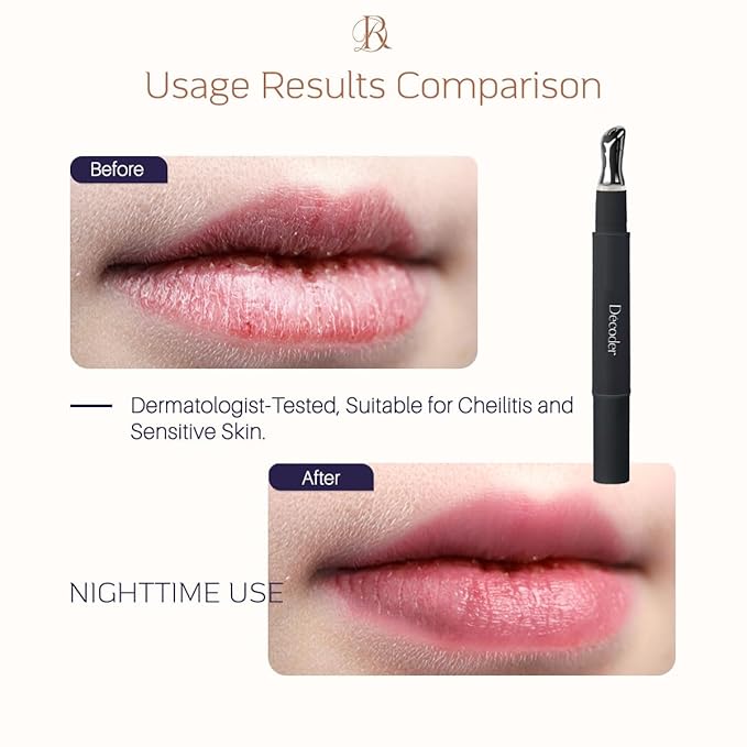 Decoder Night Multi-Effect Lip Oil - 5% Panthenol, Jojoba Oil, Squalane, Shea Butter, and Vitamin E for an Intensive Nourishing Treatment, Achieve Youthful, Plump Lips with Every Application,0.05Oz(1)