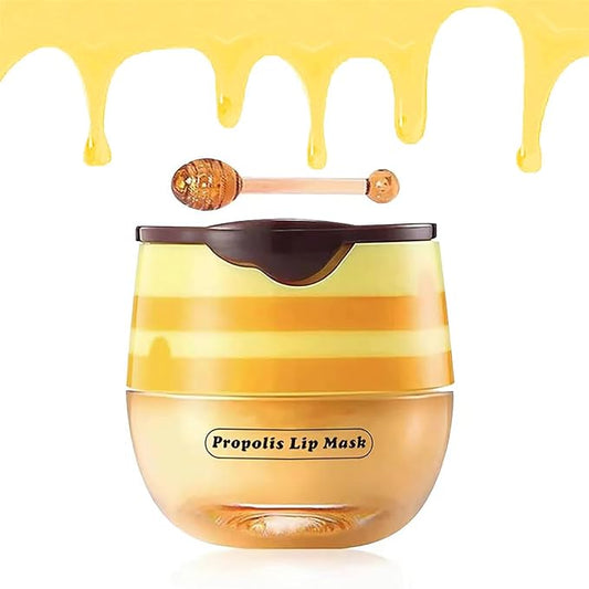 Fruit Lip Balm, Moisturizing & Smoothing Lip, Hydrate Repair Prevent Dry Cracked Lip Sleeping Lip Mask, Effective Reduces Lip Lines Lip Care (Honey)