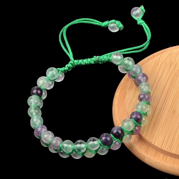 MASSIVE BEADS Double Layer Natural Chakra Healing Power Crystals Macrame Bracelet Yoga Stone Beads Gemstone Meditation Relax Anxiety Bangle for Unisex Women Men