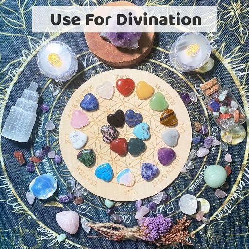 YATOJUZI 30PCS Heart Crystals Stones Bulk Wholesale Crystal Gemstones Assorted Mix-Color Set Love Polished Pocket Palm Thumb Gem Reiki Energy Balancing for Meditation Divination DIY Gifts for Women