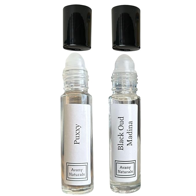 Perfume Sampler Set Woman - Mini Perfumed Body Oil, Rollerball Fragrance, Travel Size Cologne, 2 pc Duo (Set #13)