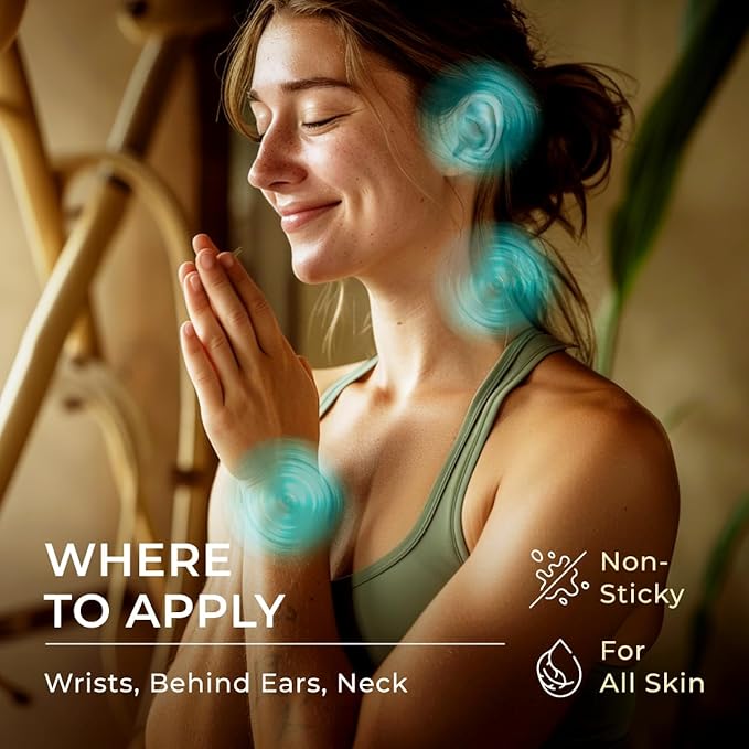 Gya Labs Bedtime Essential Oil Roll On - 0.34 Fl Oz - Travel Size Roller for Camping, Skin, Aromatherapy Relief, Convenience