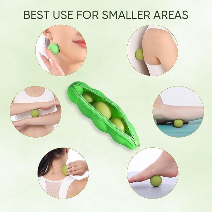 Foot Massage Ball for Plantar Fasciitis Support & Muscle Tightness, Myofascial Release Balls for Feet, Back, Neck, Jaw & Forearms, Hand Massage Balls (4 Packs)