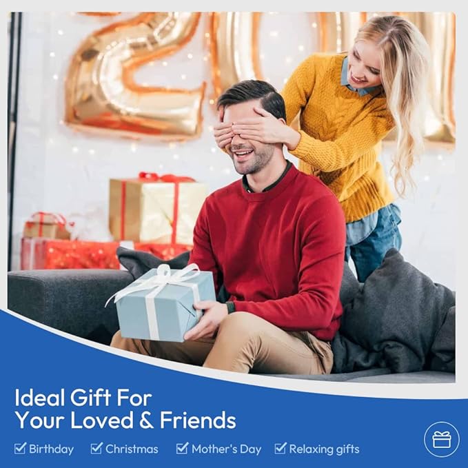 Eye Pillows for Relaxation, Yoga Eye Pillow for Meditation, Microwavable Weighted Eye Pillow for Yoga, Moist Heat & Cold Eye Compress No Scent (Blue)