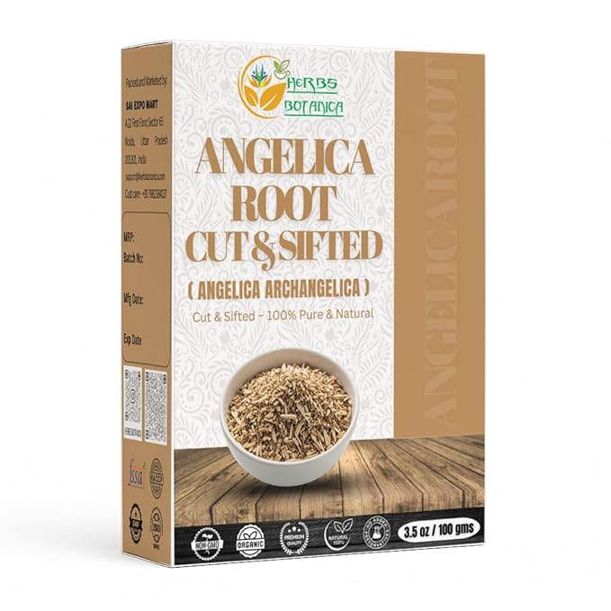 Herbs Botanica Angelica Root Loose Cut and Sifted Angel of Herbs Angelica Archangelica Angelica Herb for Herbal Tea, Baking Add to Tea Blends 3.5 oz