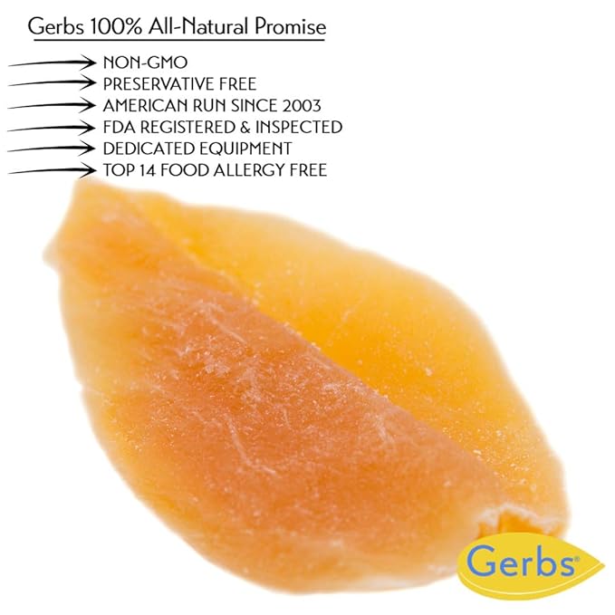 Gerbs Sweetened Dried Mango Slices 4 lbs. | Unsulfured, No Additives, Resealable Bag | Naturally Chewy & Sweet | Top 14 Allergen-Free
