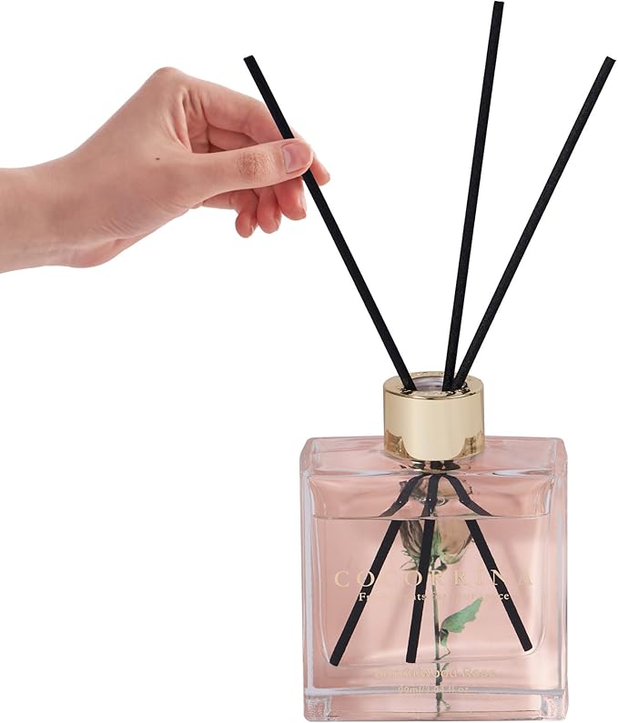 COCORRÍNA Reed Diffuser Set of 3-3 Pack/ 3.04 Fl.oz Diffuser with 24 Sticks Cashmere Vanilla/Sandalwood Rose/Clean Linen Reed Diffuser for Home Bathroom Office Decor