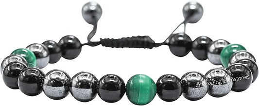 Natural Healing Crystal Bracelet for Women - Mens Bracelet Energy Balancing Gemstones Set - Adjustable Stone Bead Bracelet for Men and Women - Chakra Crystal Therapy Accessory, Meditation