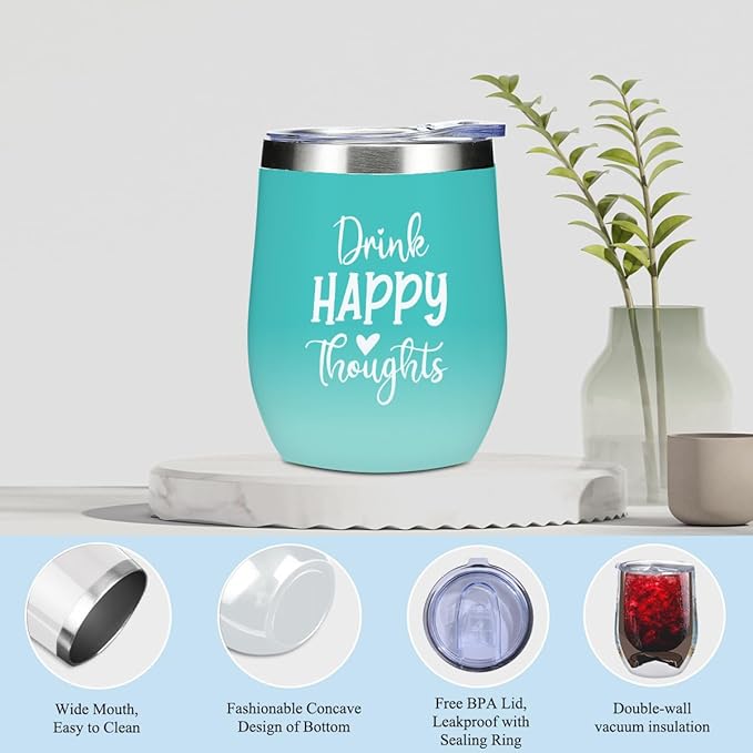 Insparational Self Care Birthday Gifts for Women, Thank You Get Well Soon Thinking of You Gifts for Women, Grandma Friends Sister Christmas Wine Tumbler Makeup Bag Scented Candle Bracelet Basket