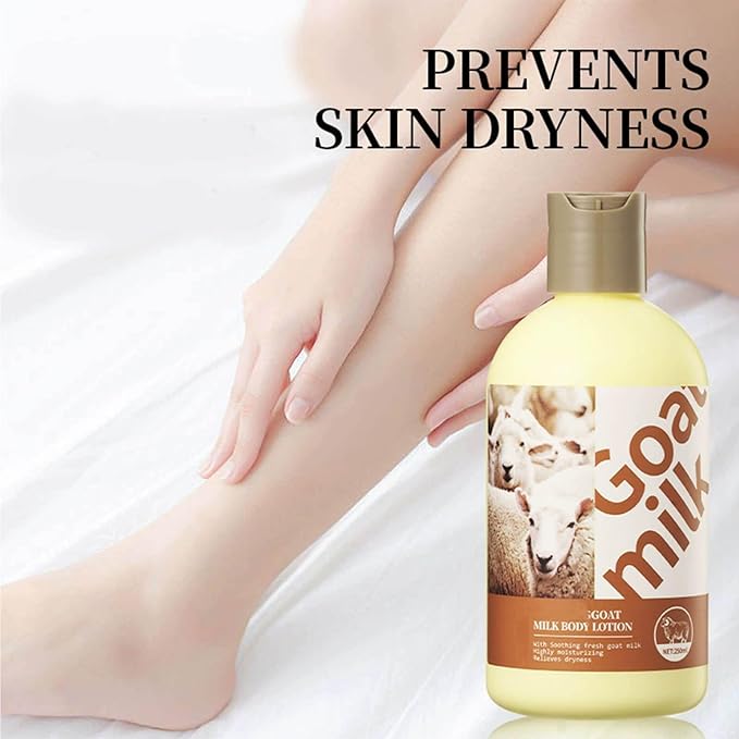 Body Butter - Goat Milk Lotion With Shea Butter, Intensely Hydrating & Softens Dry Skin, Nourishing Face, Body & Hand Moisturizer for Dry & Sensitive Skin, Hydrating Cream, Gentle Skincare 8.81 oz