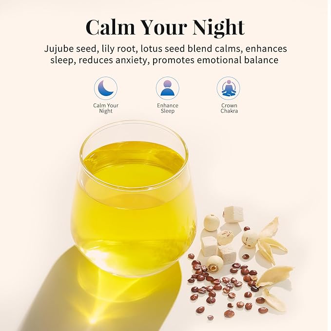 Leafberry Herbal Tea Bags Sampler Healthy 10 Bags Tea Gift sets Traditional Chinese Herbal Tea (Sleep Bedtime Tea)