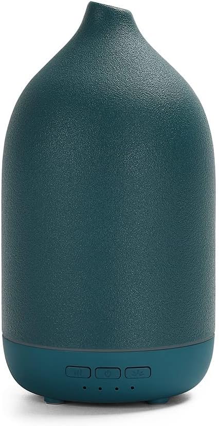 Essential Oil Diffusers, Aromatherapy Diffuser for Essential Oils, 100ml Ceramic Oil Diffusers for Large Room - 5 Timers, Warm Ambient Light, Auto-Off