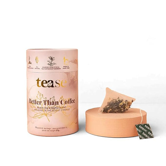 Tease Tea Organic Black Tea - Better Than Coffee Herbal Tea, Redefine Your Mornings, Organic Black Loose Leaf Herbal Tea Made with Apple, Blackberry Leaves for a Perfect Daily Boost