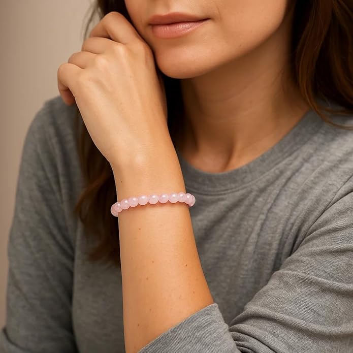 Cherry Tree Collection - Small, Medium, Large Sizes - Gemstone Beaded Bracelets For Women and Men - 8mm Round Beads