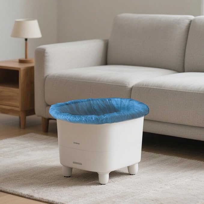 25Pcs Blue Pedicure Liners, Disposable Unbreakable Cleansing Foot Pads Bath Pedi Liners, One Size Fits Most Foot Spa for Bath Pedicure Supplies Spa Kit with Elastic Band for Feet Soak Hotel Home Use