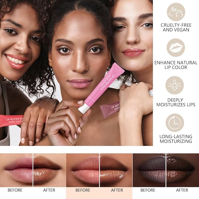 1Pcs Tinted Lip Balm Serum Makeup, Squeeze Hydrating Tint Lips Balms Serum Cosmetic, Women Care Glossy Nourishing Plumping Lip Stain Gloss Lipstick, Suitable for dry lips, Long-Lasting Color 08