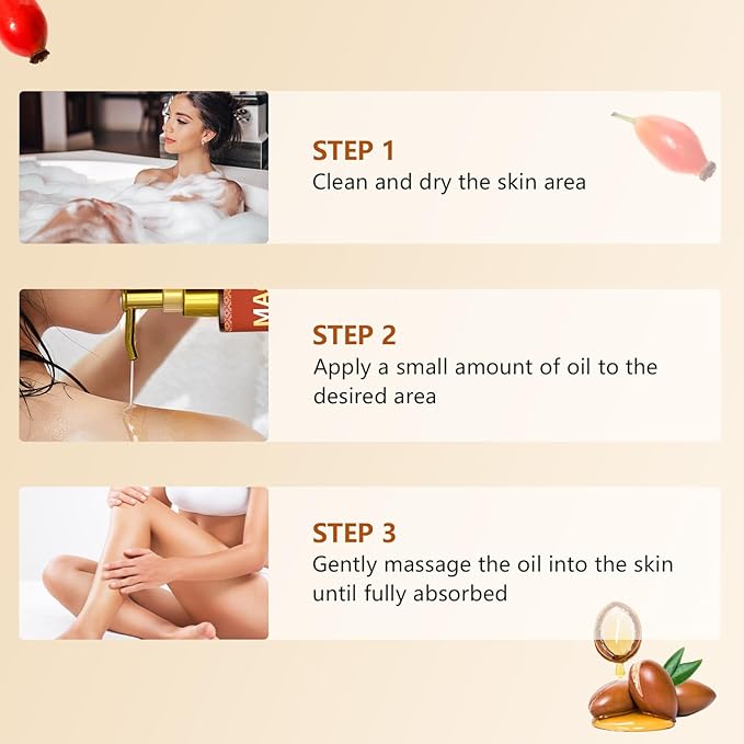 Magic Firming Oil Luxury Tightening Body Oil Full Body Use, Hydrate & Nourish Dry Skin, Fast-Absorbing and Non-Greasy with Sweet Almond Oil & Collagen for Women 3.38 oz