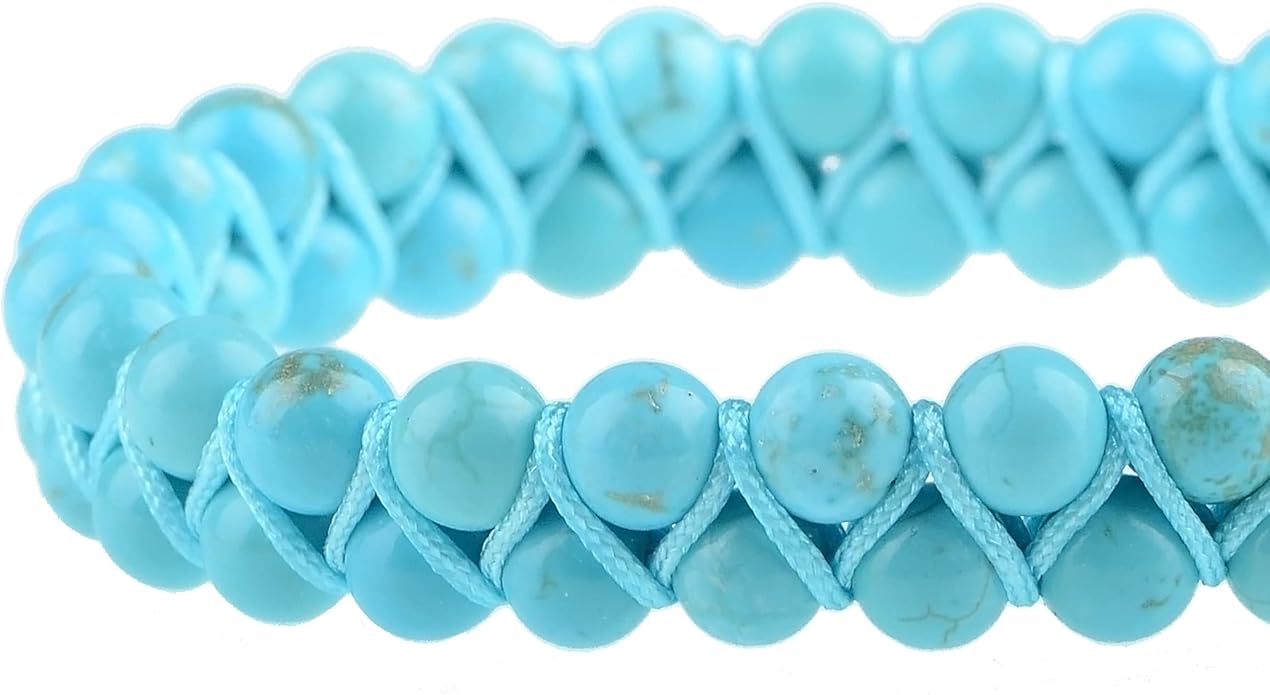 MASSIVE BEADS Double Layer Natural Chakra Healing Power Crystals Macrame Bracelet Yoga Stone Beads Gemstone Meditation Relax Anxiety Bangle for Unisex Women Men