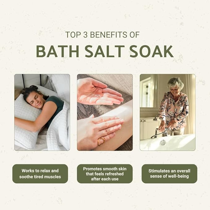 Bath Salts Blend (16oz - Pack of 4) - Pure Coarse Grain Mineral Salt - Used as Salt Bath, Bath Soak, Foot Soak, Spa or Foot Salts Bath