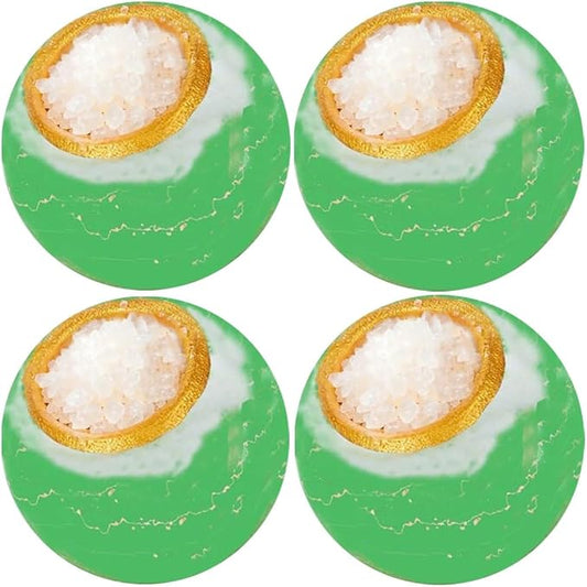 Bath Bombs Salt Balls,Eucalyptus Extract Essential Oils,Moisturizing Dry Skin,Fizzy Spa,Relaxation,Bubble Bath Bomb Gifts Idea for Men Women,4-Pack
