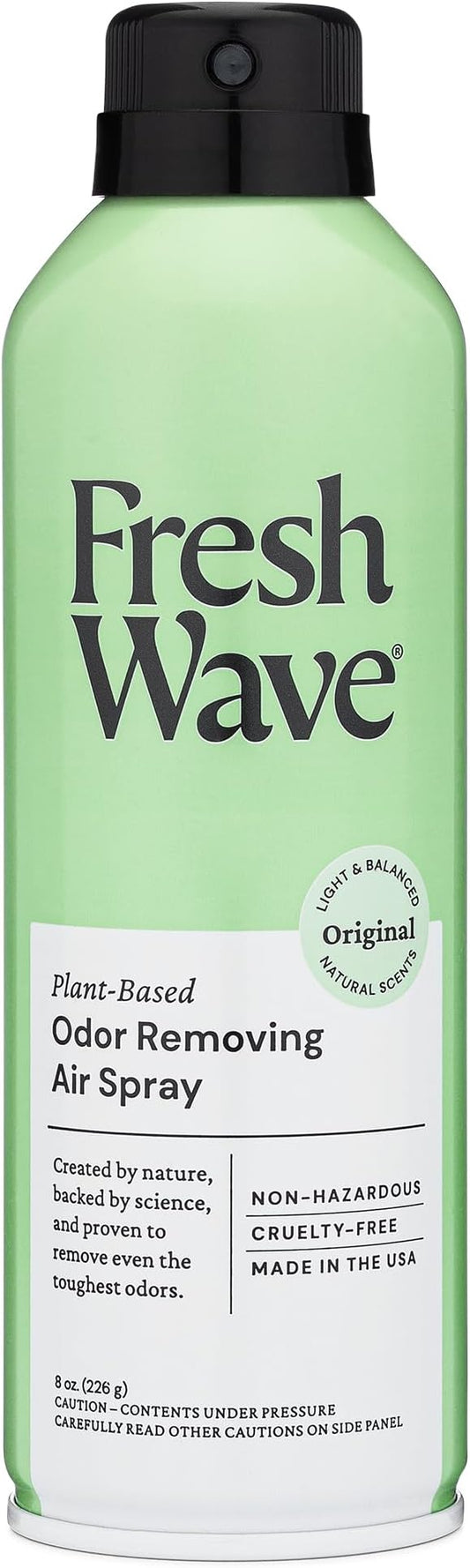 Fresh Wave Odor Eliminator Spray & Air Freshener, 8 oz. | Non-Aerosol, Fine Mist | Odor Absorbers for Home | Safer Odor Relief | Natural Plant-Based Odor Eliminator | For Furniture, Fabrics & Trash